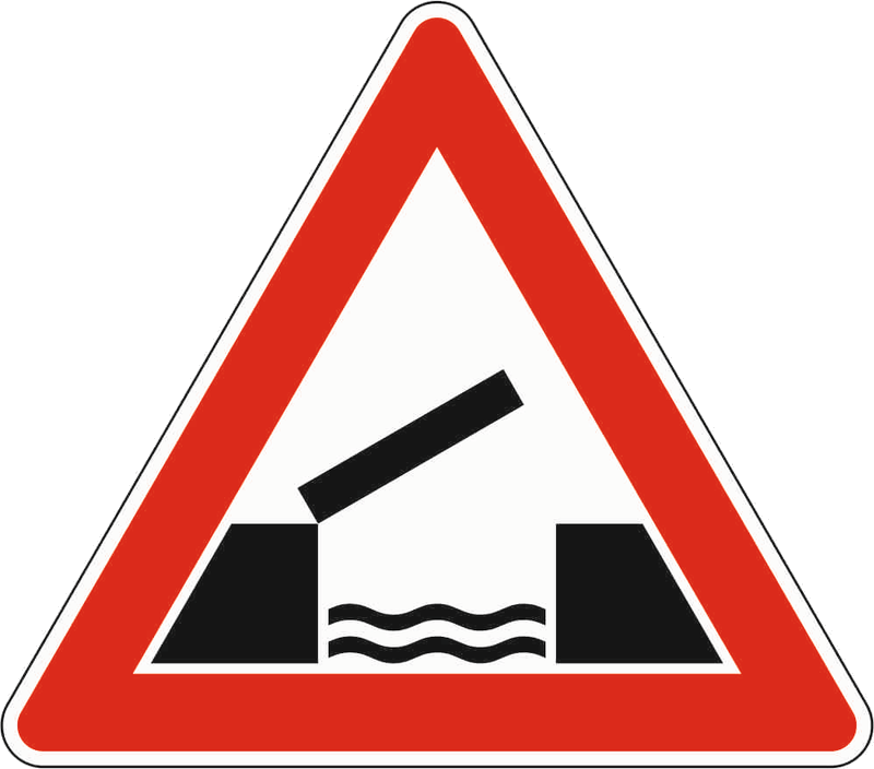 Verkehrszeichen: Bewegliche Brücke