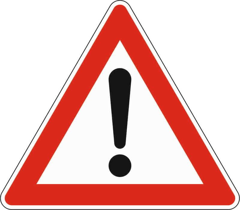 Verkehrszeichen: Gefahrstelle