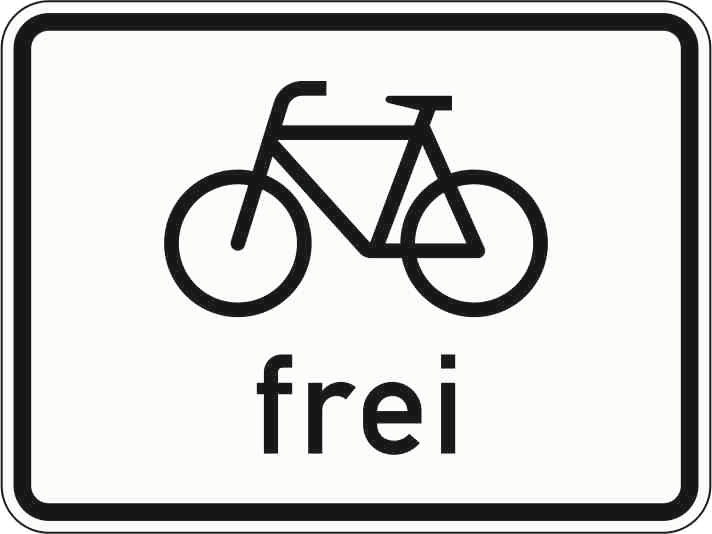 Verkehrszeichen: Radverkehr frei