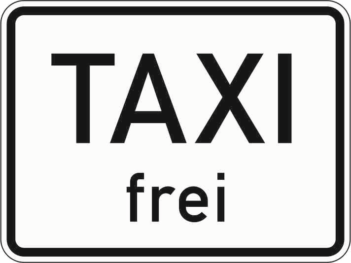 Verkehrszeichen: Taxi frei