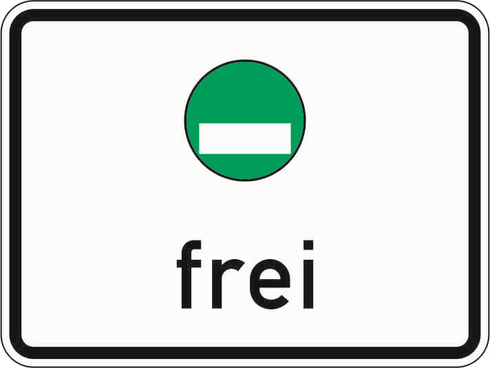 Verkehrszeichen: Freistellung vom Verkehrsverbot nach § 40 Absatz 1 BImSchG - grüne Plakette