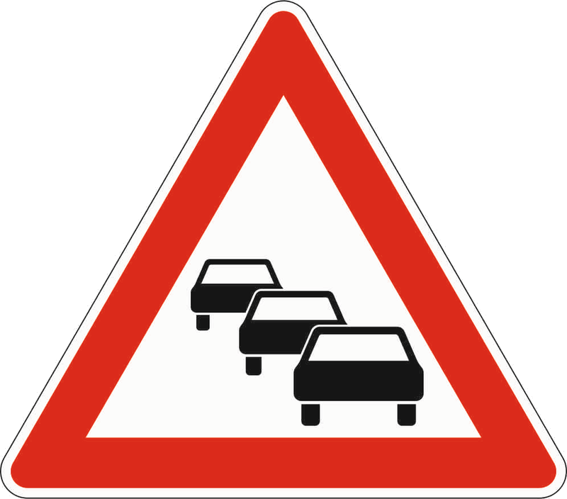 Verkehrszeichen: Stau