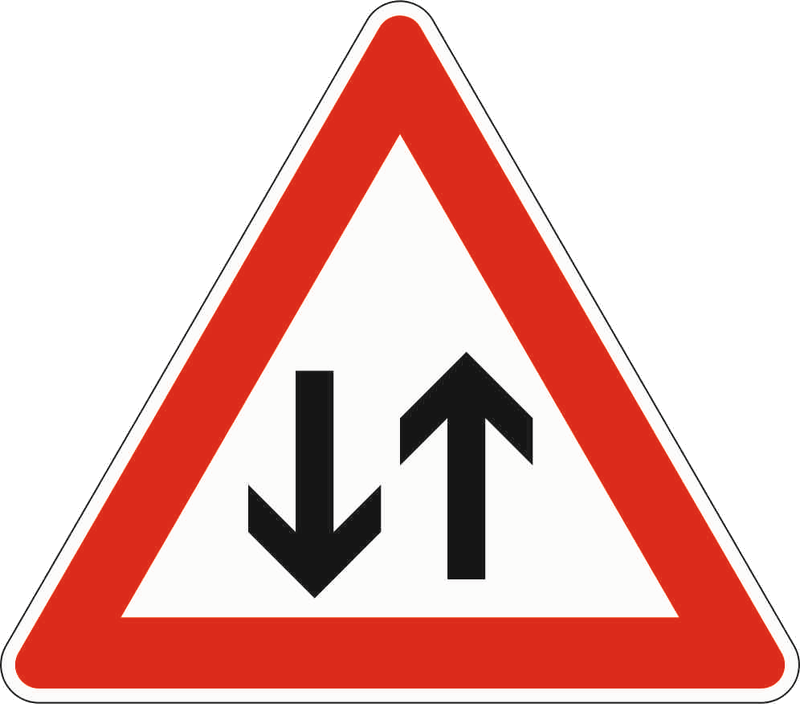 Verkehrszeichen: Gegenverkehr