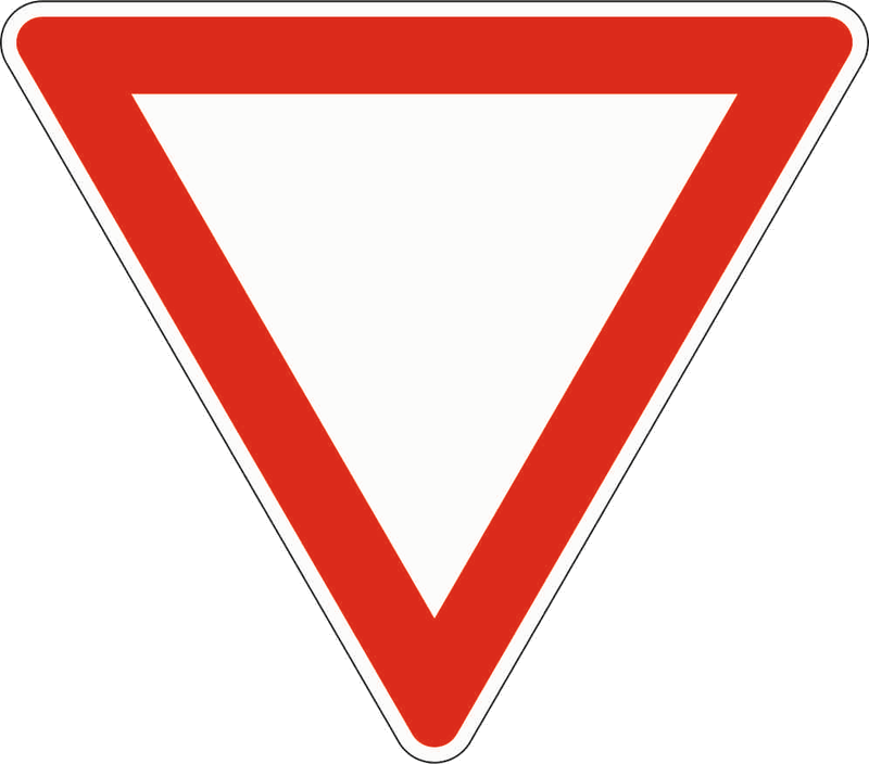 Verkehrszeichen: Vorfahrt gewähren