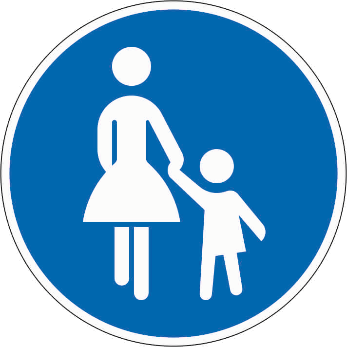 Verkehrszeichen: Gehweg