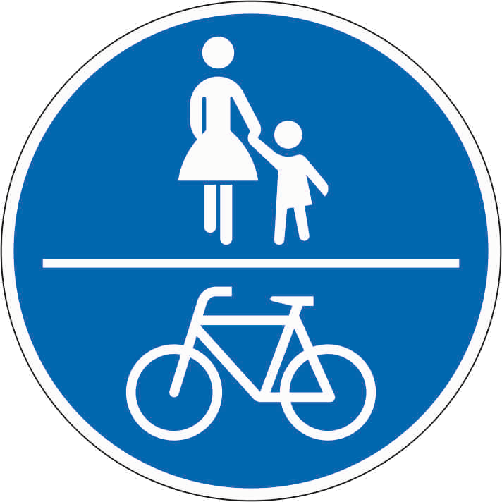 Verkehrszeichen: Gemeinsamer Geh- und Radweg