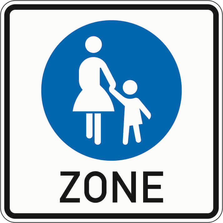 Verkehrszeichen: Beginn einer Fußgängerzone