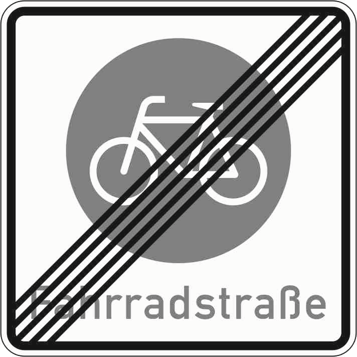 Verkehrszeichen: Ende einer Fahrradstraße
