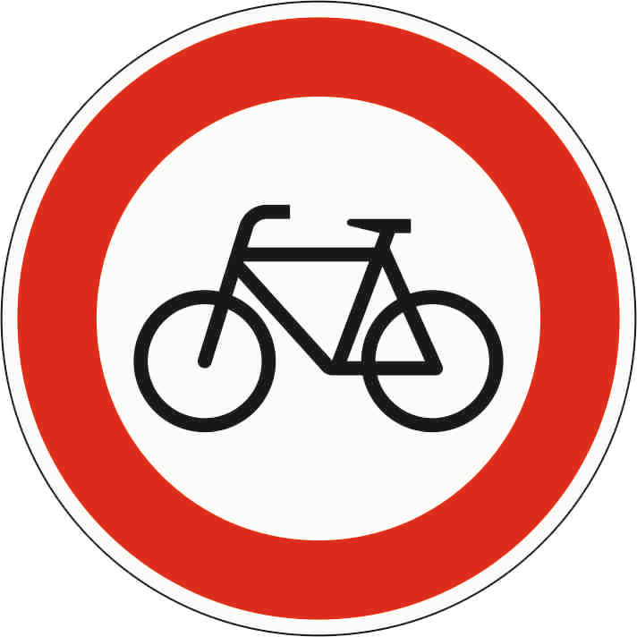 Verkehrszeichen: Verbot für Radverkehr