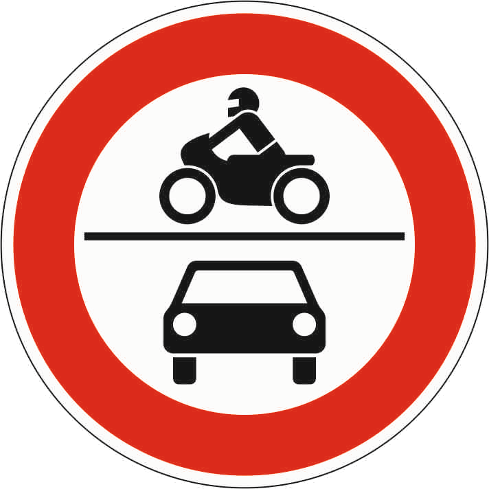 Verkehrszeichen: Verbot für Kraftfahrzeuge