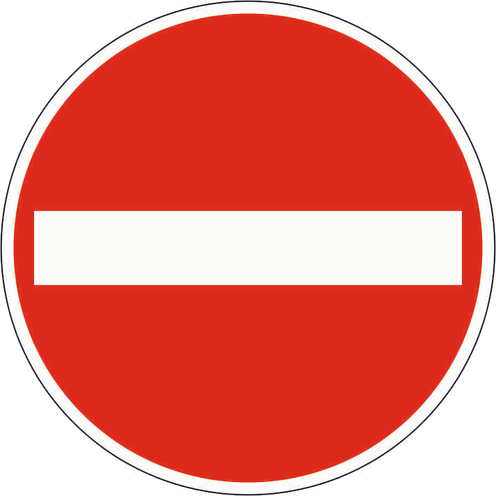 Verkehrszeichen: Verbot der Einfahrt