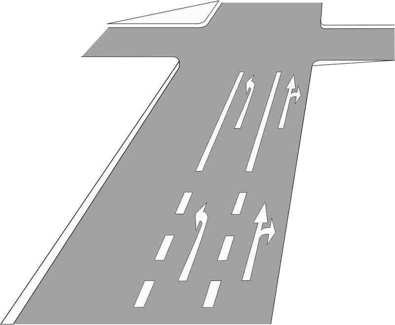 Verkehrszeichen: Pfeilmarkierungen