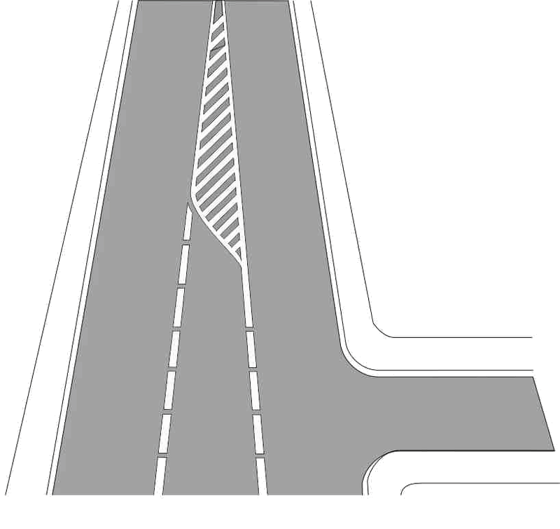 Verkehrszeichen: Sperrfläche