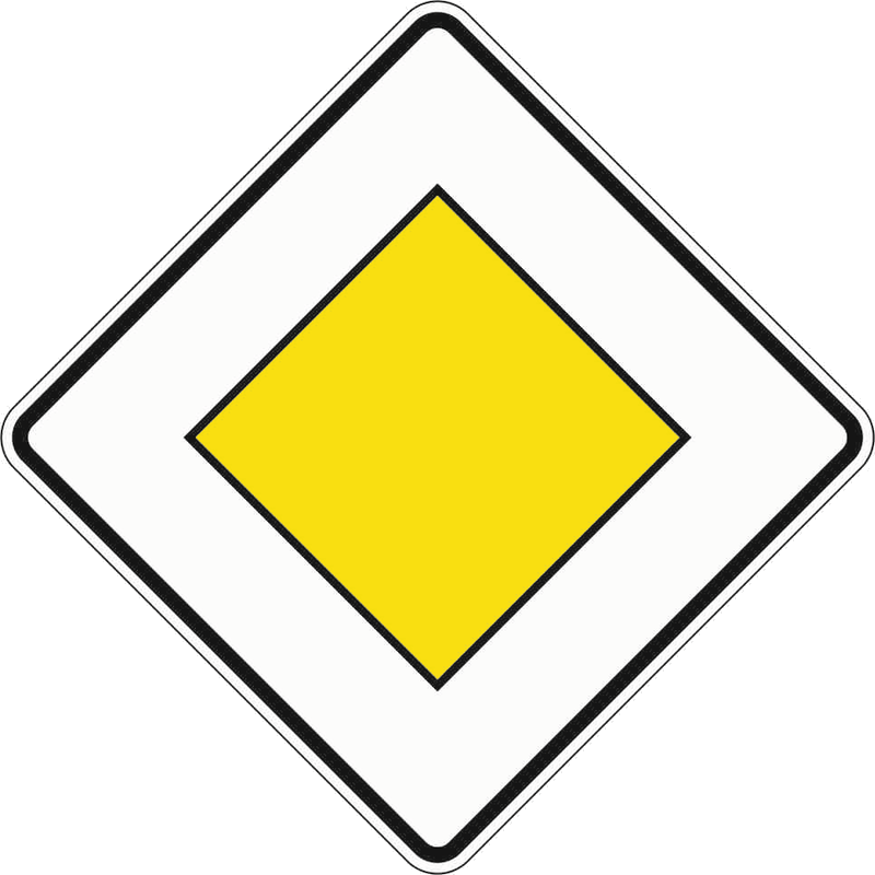Verkehrszeichen: Vorfahrtstraße
