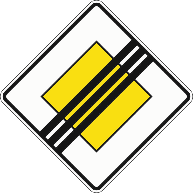 Verkehrszeichen: Ende der Vorfahrtstraße