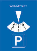 Verkehrszeichen: Parkscheibe