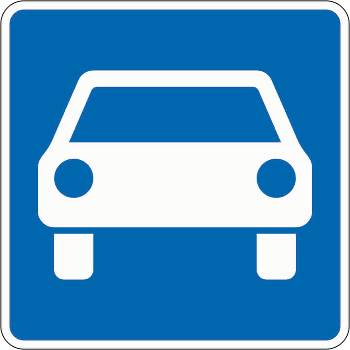 Verkehrszeichen: Kraftfahrstraße