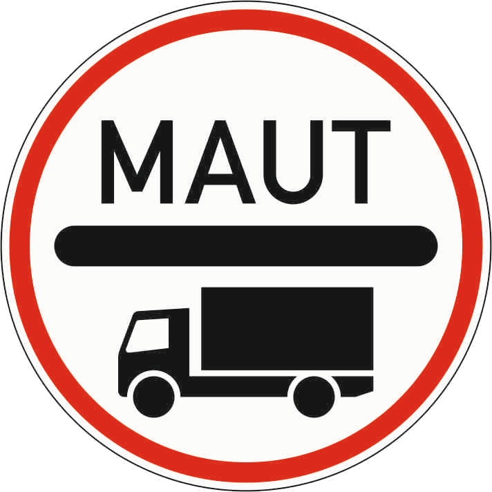 Verkehrszeichen: Mautpflicht nach dem Bundesfernstraßenmautgesetz