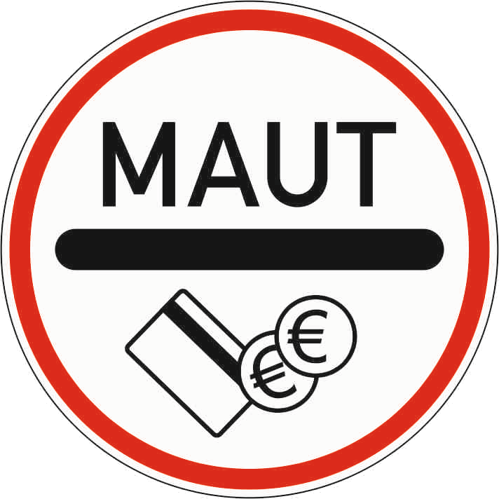 Verkehrszeichen: Mautpflichtige Strecke