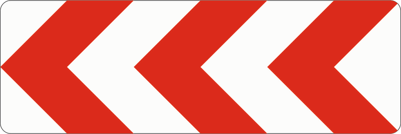 Verkehrszeichen: Richtungstafel in Kurven - linksweisend: 500 x 1500