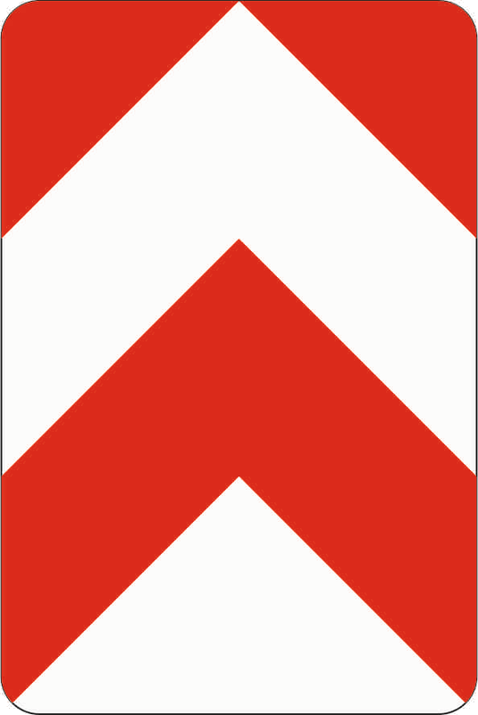 Verkehrszeichen: Leitplatte - 750 x 500