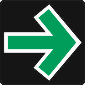 Verkehrszeichen: Grünpfeilschild